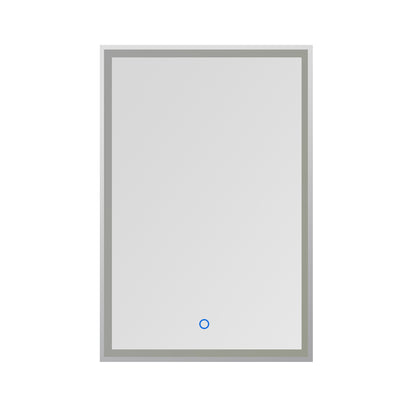 Rectangle LED Mirror 24"x31-1/2" 3000K,4000K,6000K Lum Dimmable Touch Switch Dual Voltage 110-220V