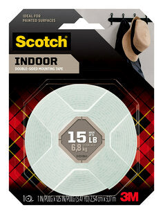 Scotch® Indoor Double-Sided Mounting Tape, 1 in x 125 in