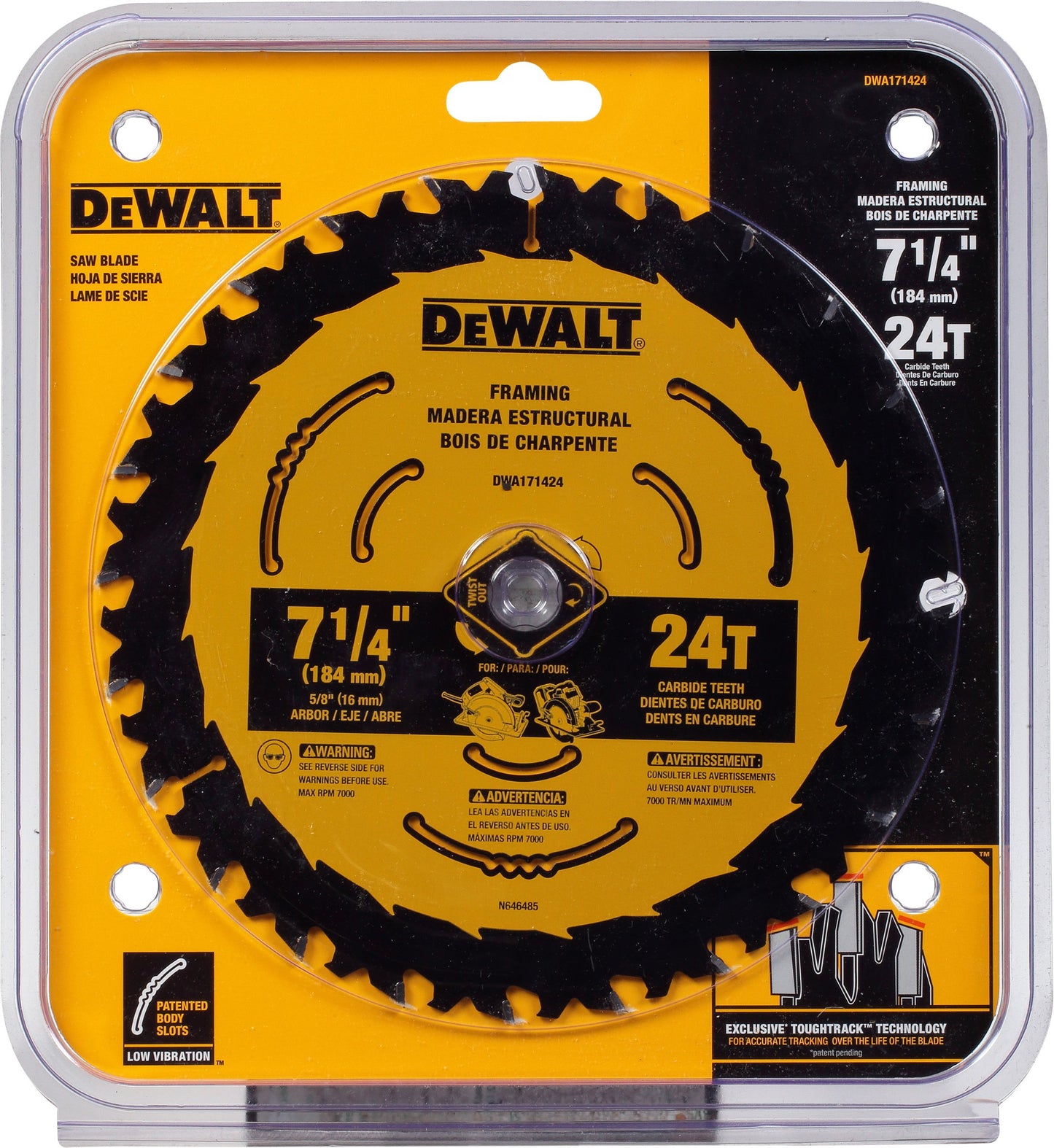 7 1/4-IN 24T Circular Saw Blade, BLISTER