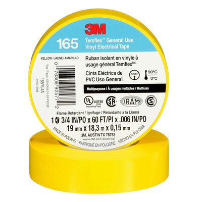 Temflex™ Electrical Tape - 3/4" x 60' Yellow