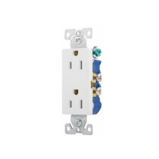 Decorator Duplex Receptacle - White