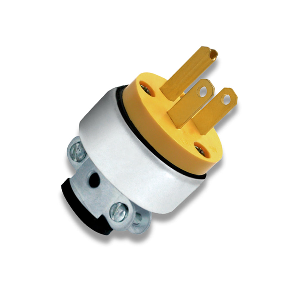 15 Amp 125-Volt 3 Wire Yellow Vynil Plug