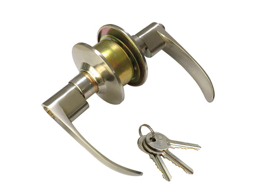 Entry Satin nickel lever lock