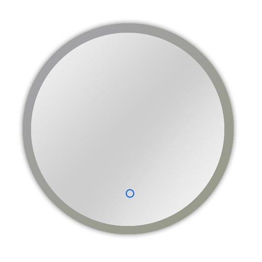 Round LED Mirror 24x24" 3000K,4000K,6000K Lum Dimmable Touch Switch Dual Voltage 110-220V