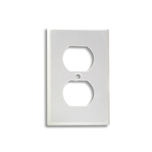 Duplex Outlet Wall Plate - White